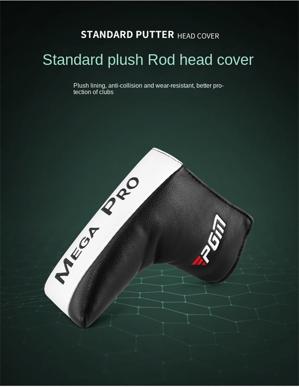 PGM Golf Putter Standing for Perfect Alignment - Legal for Tournament Play | Stand Up Mallet Golf Putters for Men Women | with Golf Headcover