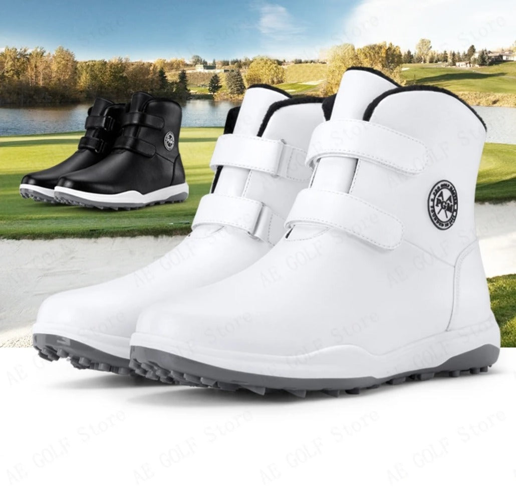 PGM Women's Golf Shoes Autumn Winter Waterproof Casual Boots Wear Anti-slip Sneakers Fleece Lining Women's Sports Shoes