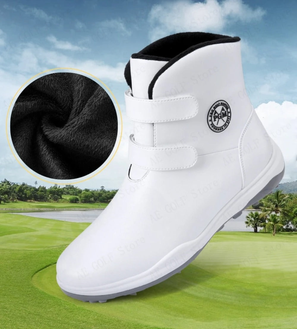 PGM Women's Golf Shoes Autumn Winter Waterproof Casual Boots Wear Anti-slip Sneakers Fleece Lining Women's Sports Shoes