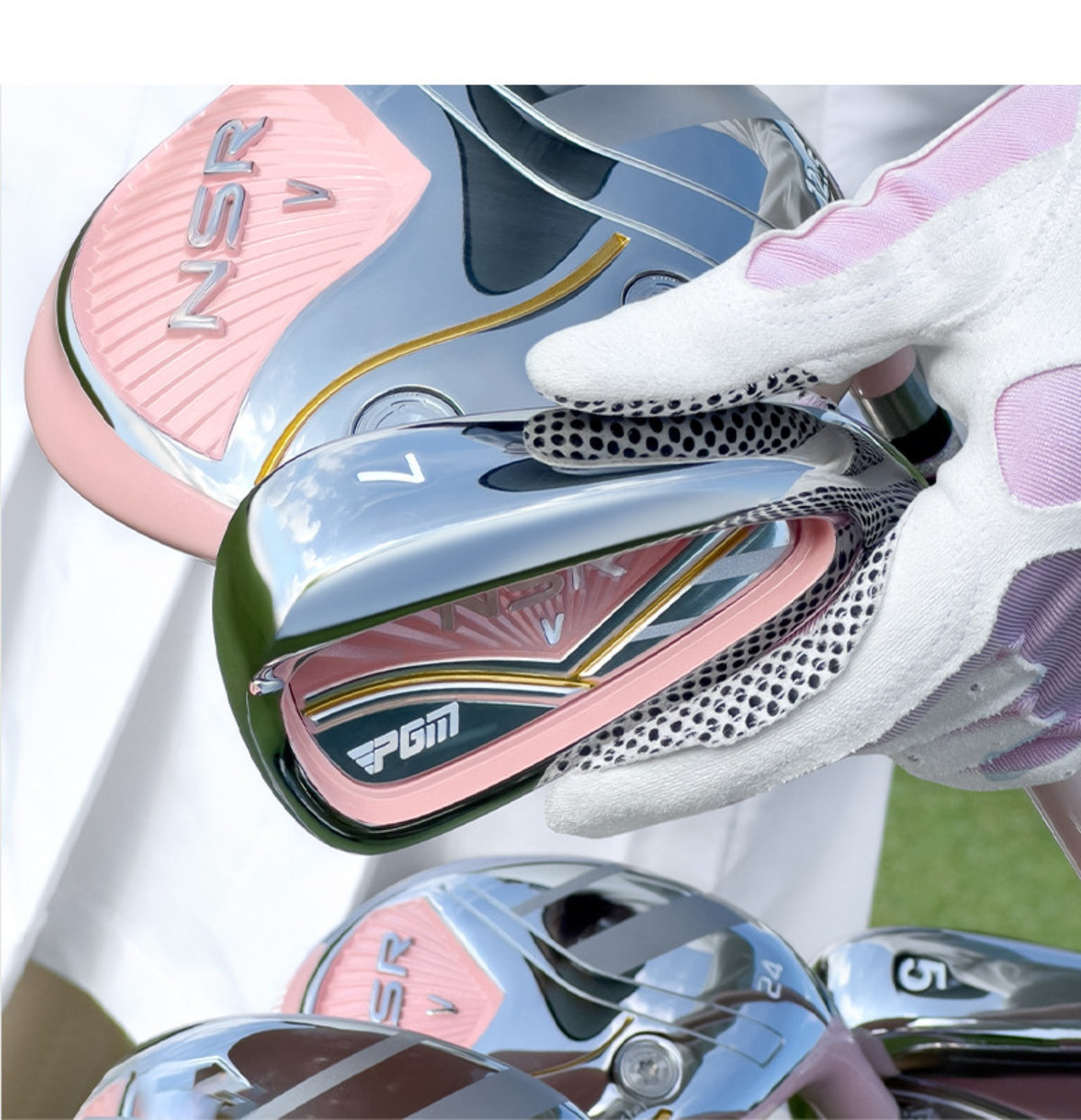 PGM Women Golf Club Iron Single #7 Iron Professional Practice for L-grade Loft 32 Degree RH Carbon Stainless Steel Rod Head