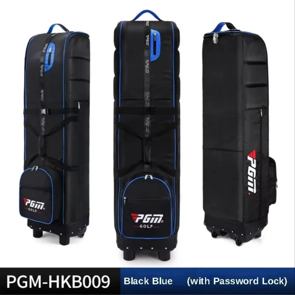 PGM Golf Travel Plane Bags with Wheel thicken Straps Foldable Golf Club Travel Cover for Airlines Golf Aviation Bag