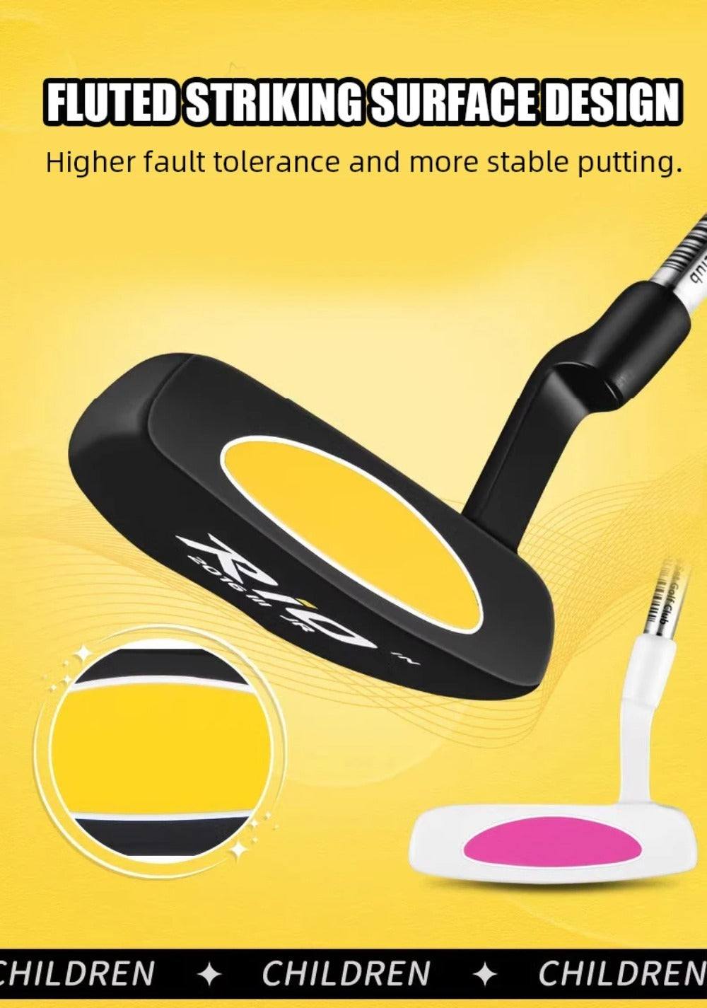 PGM Kids Golf Clubs Kit - Complete Golf Clubs Set with Hybrid & Utility Clubs, Wood, Irons, Putter, and Bag for Children 3-12year