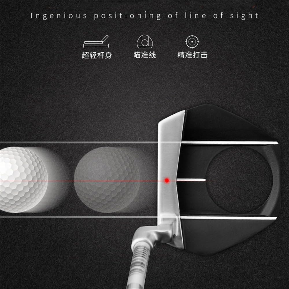 PGM Golf Clubs Right Handed Men's Putters Low Center of Gravity with Ball Picking Function Aiming Line RH Push Rod with Headcover