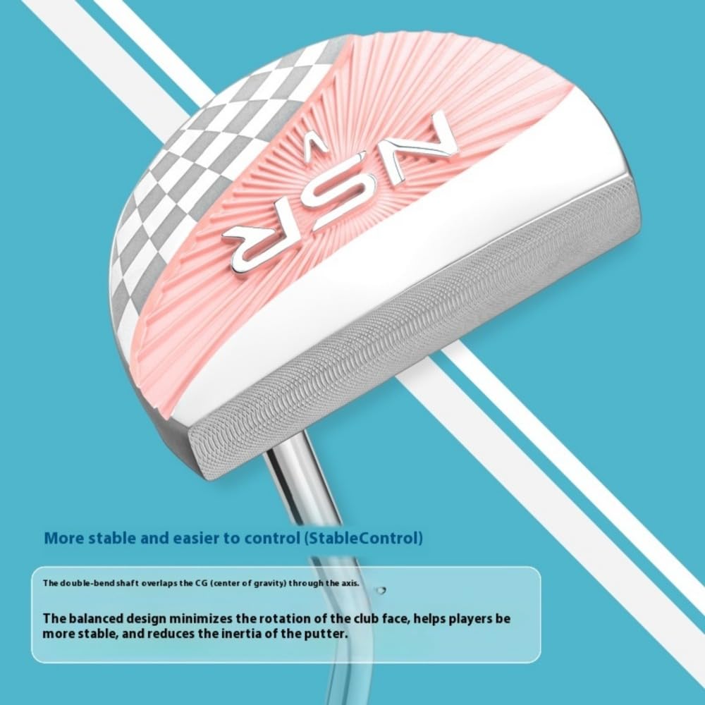 PGM Golf Mallet Putters Loft 3 Degree Women RH Right Handed with Headcover Golf Push Rod Ladies Golf Club Putter for Outdoor Sports