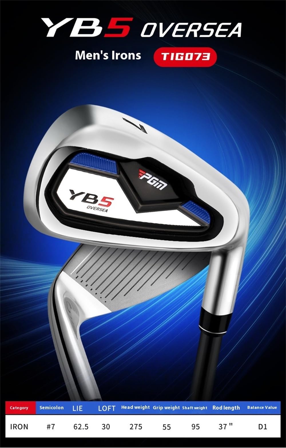 PGM #7 Golf Iron Men's Golf Clubs Single Low Center of Gravity Right Hand Beginner Golf Practice Golf Club Iron Supplies