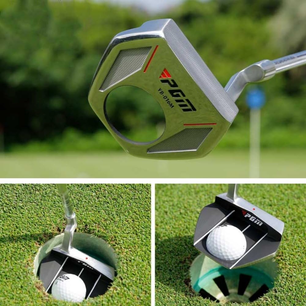PGM Golf Clubs Right Handed Men's Putters Low Center of Gravity with Ball Picking Function Aiming Line RH Push Rod with Headcover