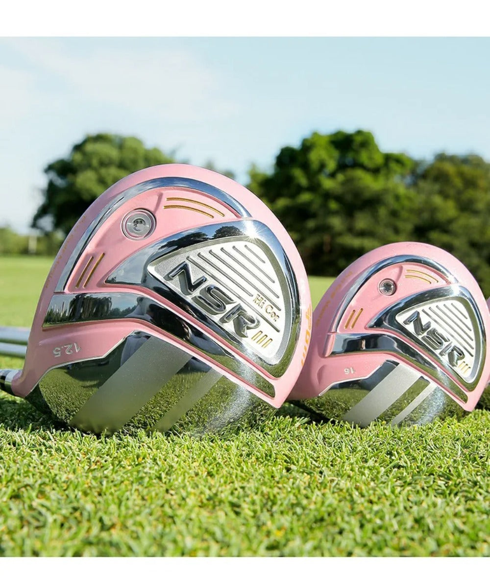 PGM NSR III Golf Clubs for Women Right Handed No.1/No.3/No.5 Hybrid Wooden Club Titanium Golf Driver Carbon Shaft High Rebound with Headcover