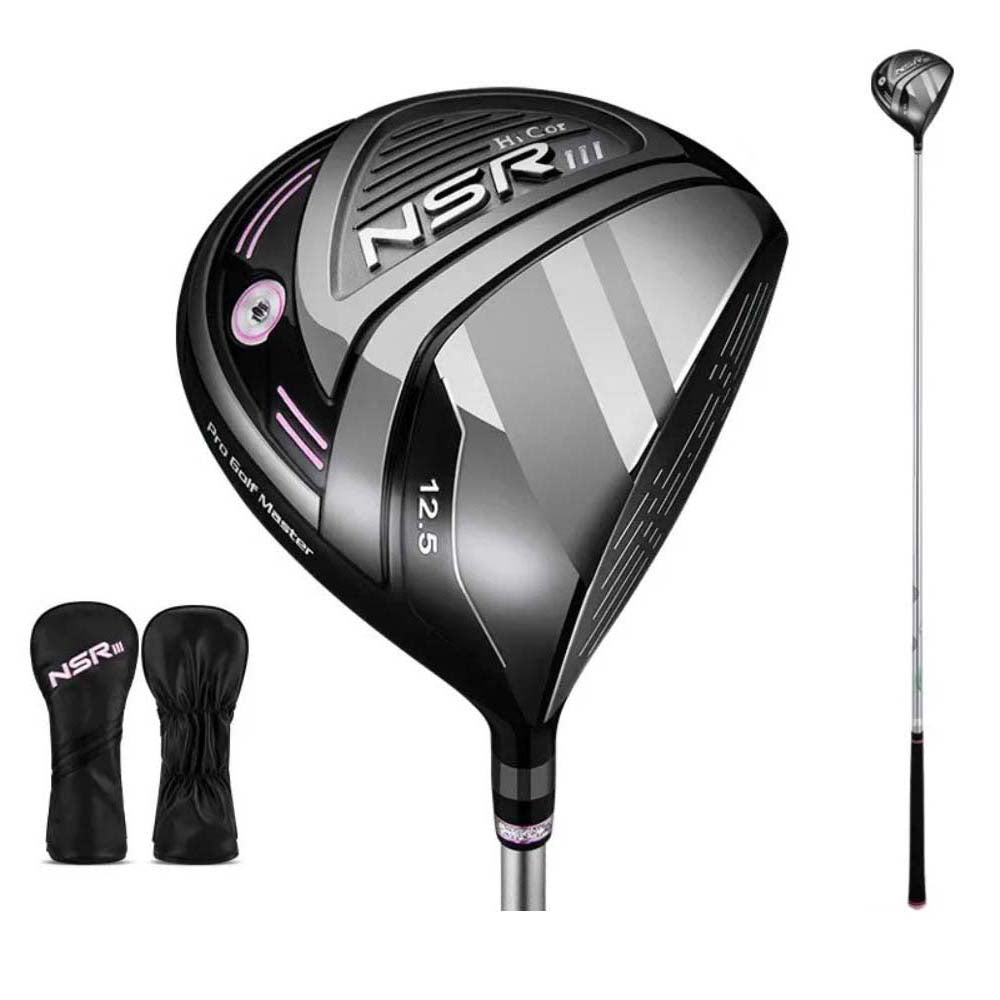 PGM NSR III Golf Clubs for Women Right Handed No.1/No.3/No.5 Hybrid Wooden Club Titanium Golf Driver Carbon Shaft High Rebound with Headcover