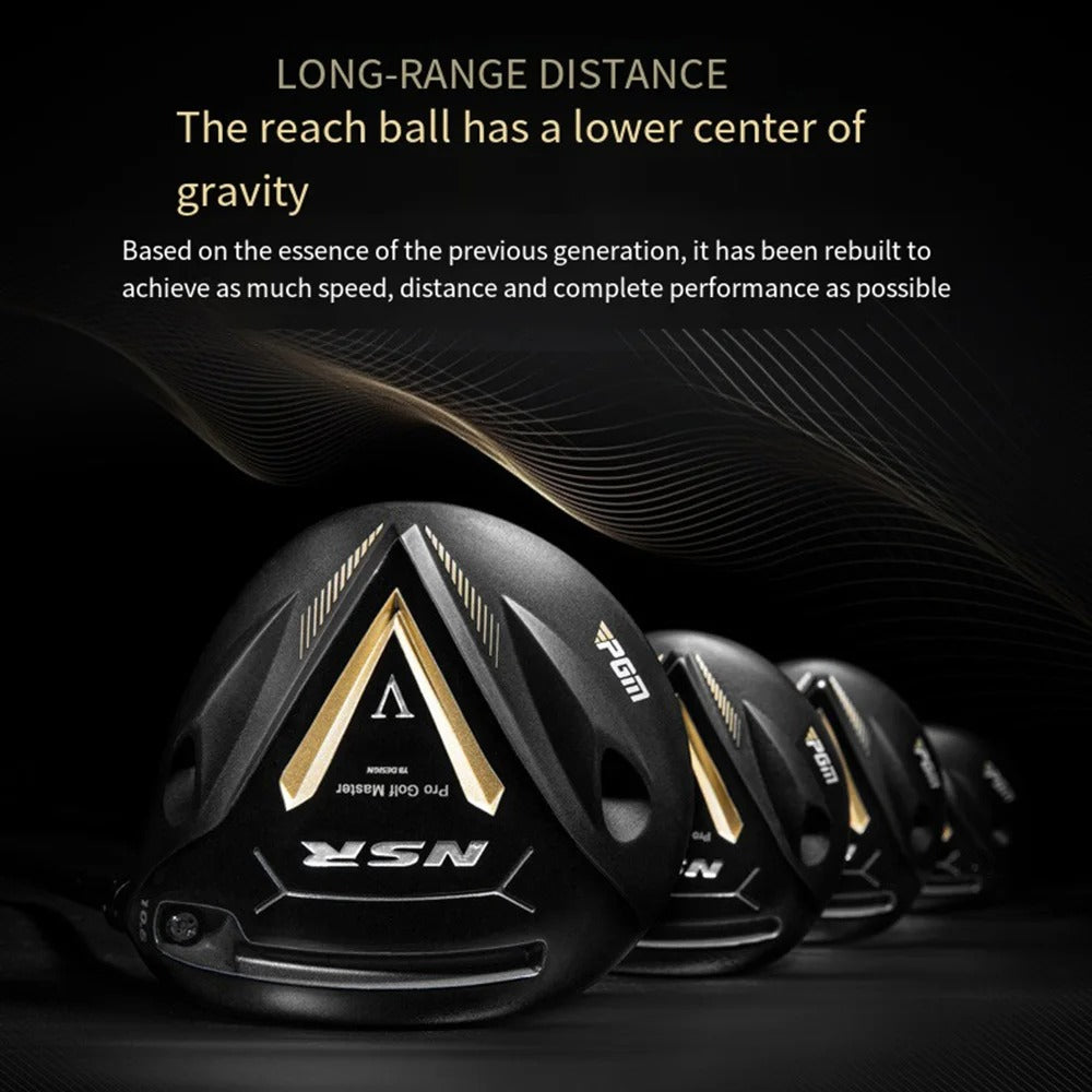 PGM New Golf Clubs Men Titanium Alloy Head Right Hand No.1/3/5/4H Hybrid Iron Wooden Club Pole High Rebound Low CG Golf Driver Clubs