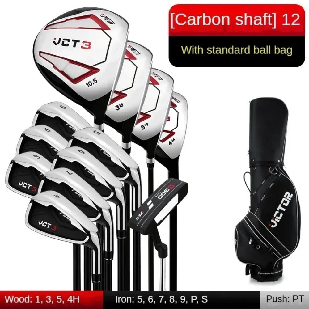 PGM Golf Clubs VCT3 Generation Right Handded 12 Clubs with Golf Bag Men's Beginners Full Complete Set