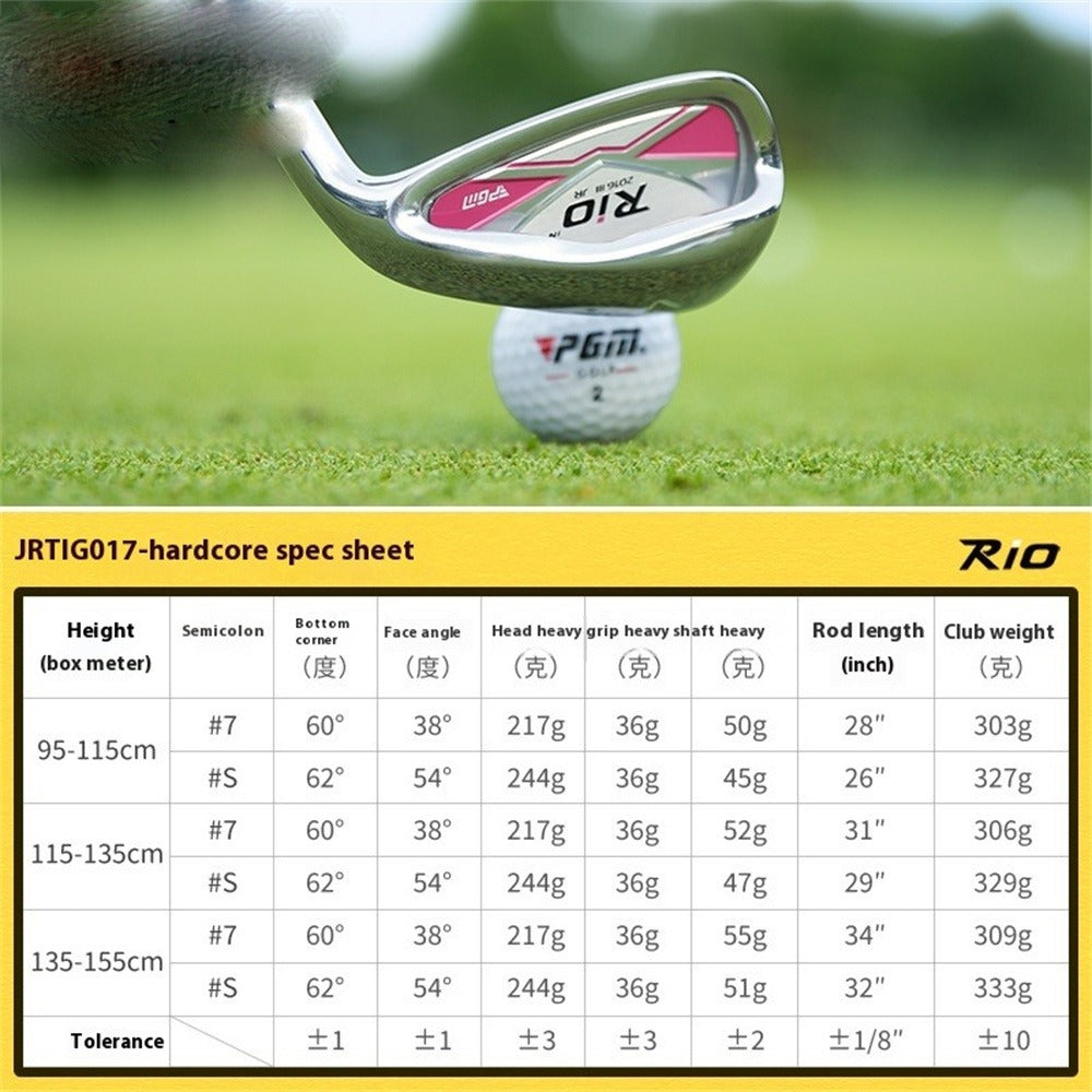 PGM Golf Club Children's Golf Iron Girls Grade #7 #S Sand Wedges Iron Club Rod Boy's Beginner Teenage Practice Rod