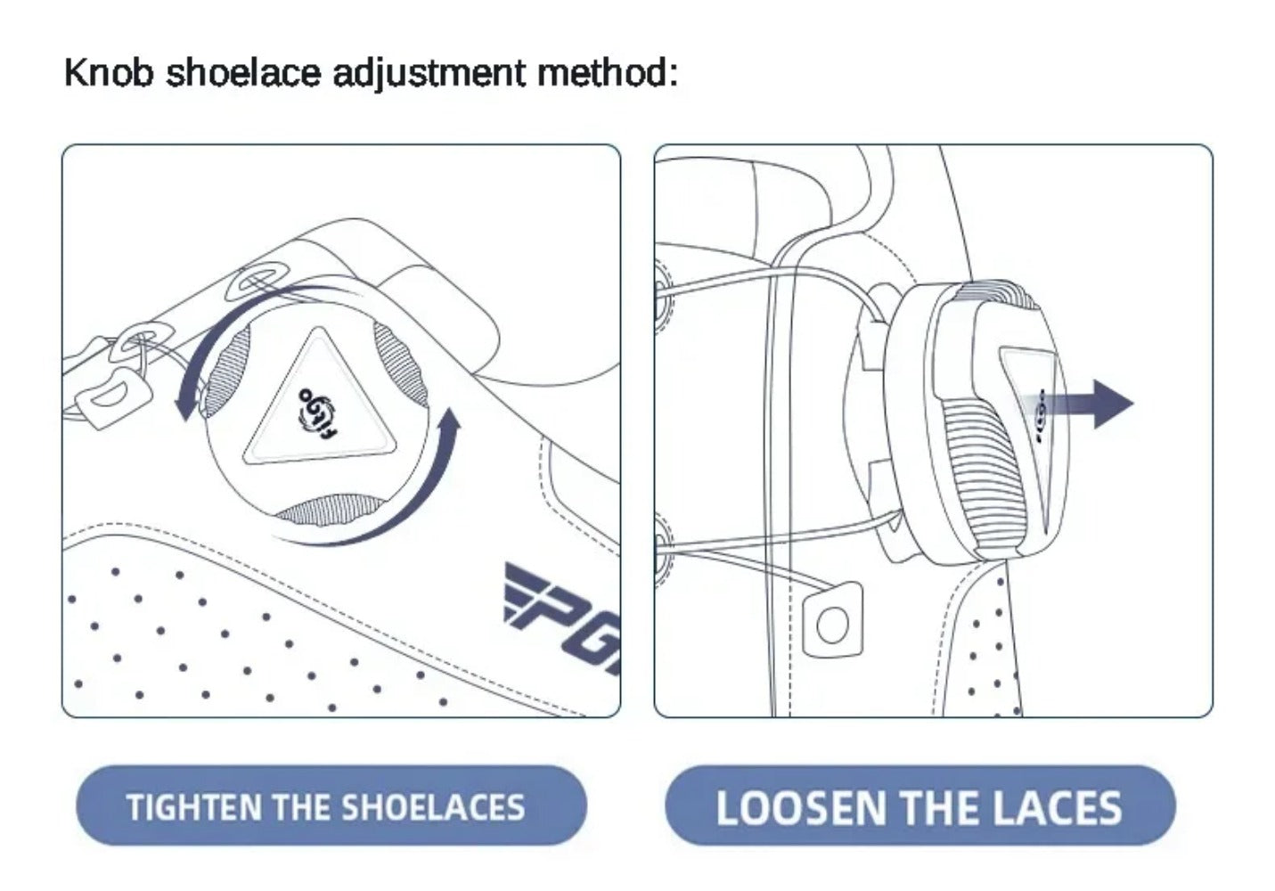 PGM Men Golf Shoes Knob Shoelaces Anti-side Slip Waterproof Men's Sports Shoes Sneakers