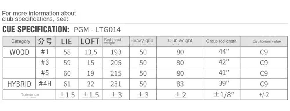 PGM Golf Club Wood No.1/3/5/4H Right Handed Golf Driver Iron Hybrid Club Light Graphite Shaft Fairway Woods for Women