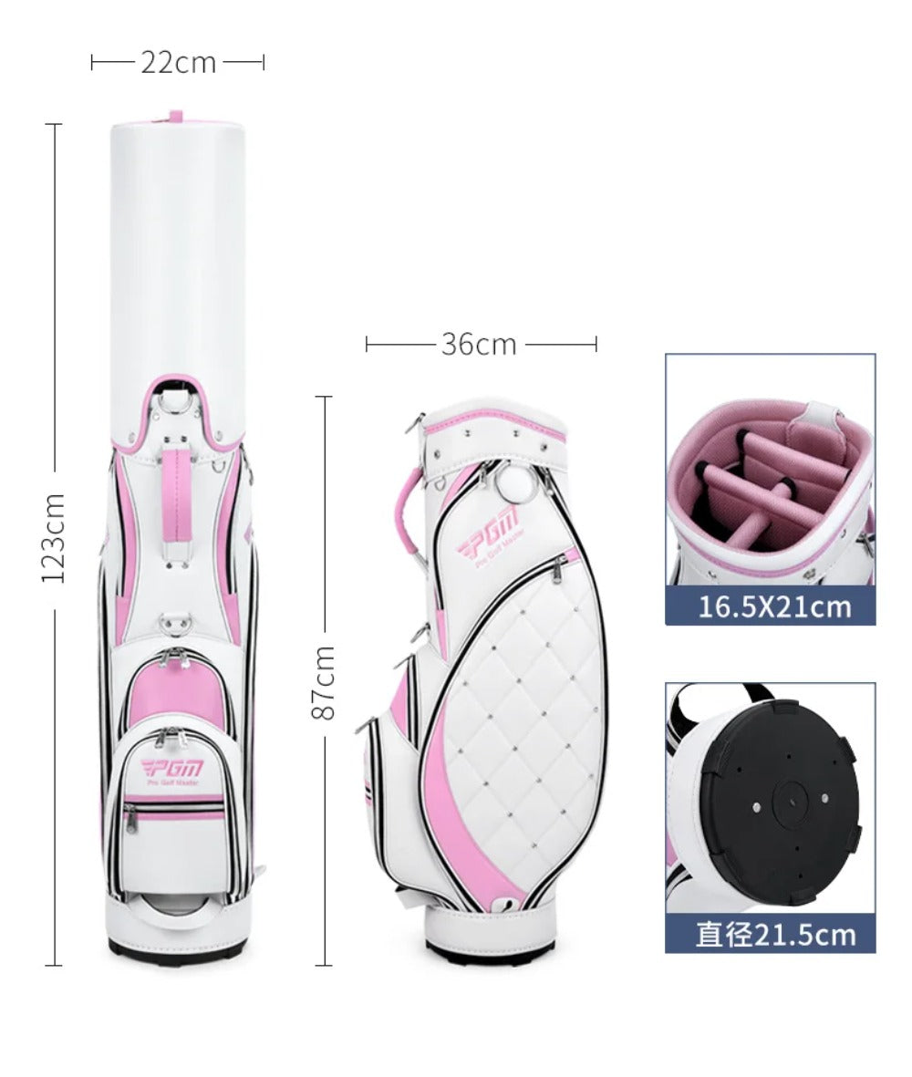 PGM Women Golf Bag High Quality Light TPU Golf Clubs Bag 2 Colors In Choice Waterproof Cloth Ball Bag GOLF Wear Resistant