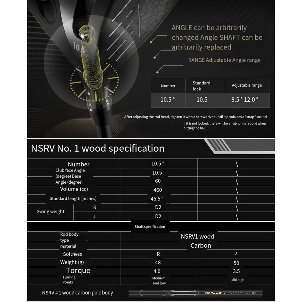 PGM New Golf Clubs Men Titanium Alloy Head Right Hand No.1/3/5/4H Hybrid Iron Wooden Club Pole High Rebound Low CG Golf Driver Clubs