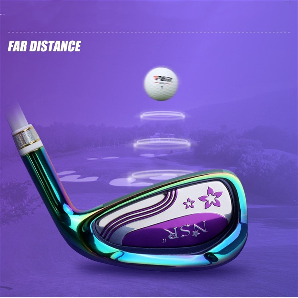 PGM Ladies Right Handed Golf Iron #7 30 Degree Loft Graphite/Steel Shaft Single Club with Headcover for Womens Golf Sports