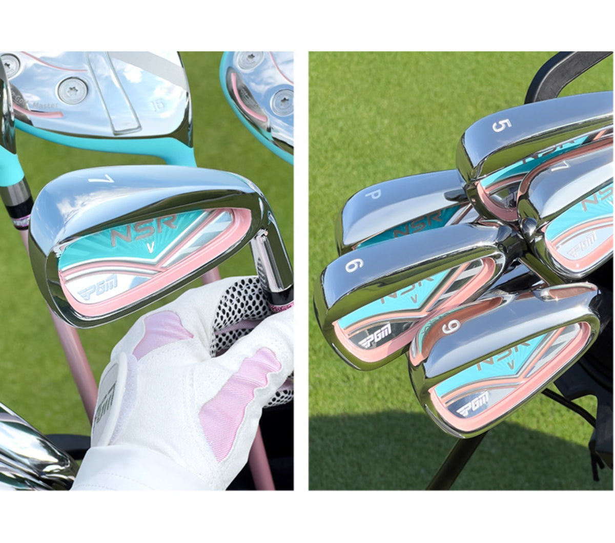 PGM Women Golf Club Iron Single #7 Iron Professional Practice for L-grade Loft 32 Degree RH Carbon Stainless Steel Rod Head