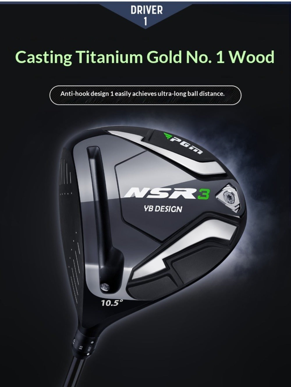 PGM Golf Driver Left Handed No.1/3/5/iron Wood Club with Carbon Rod Golf Club Wood Golf Hybrid Include Headcover LH Men Golfers