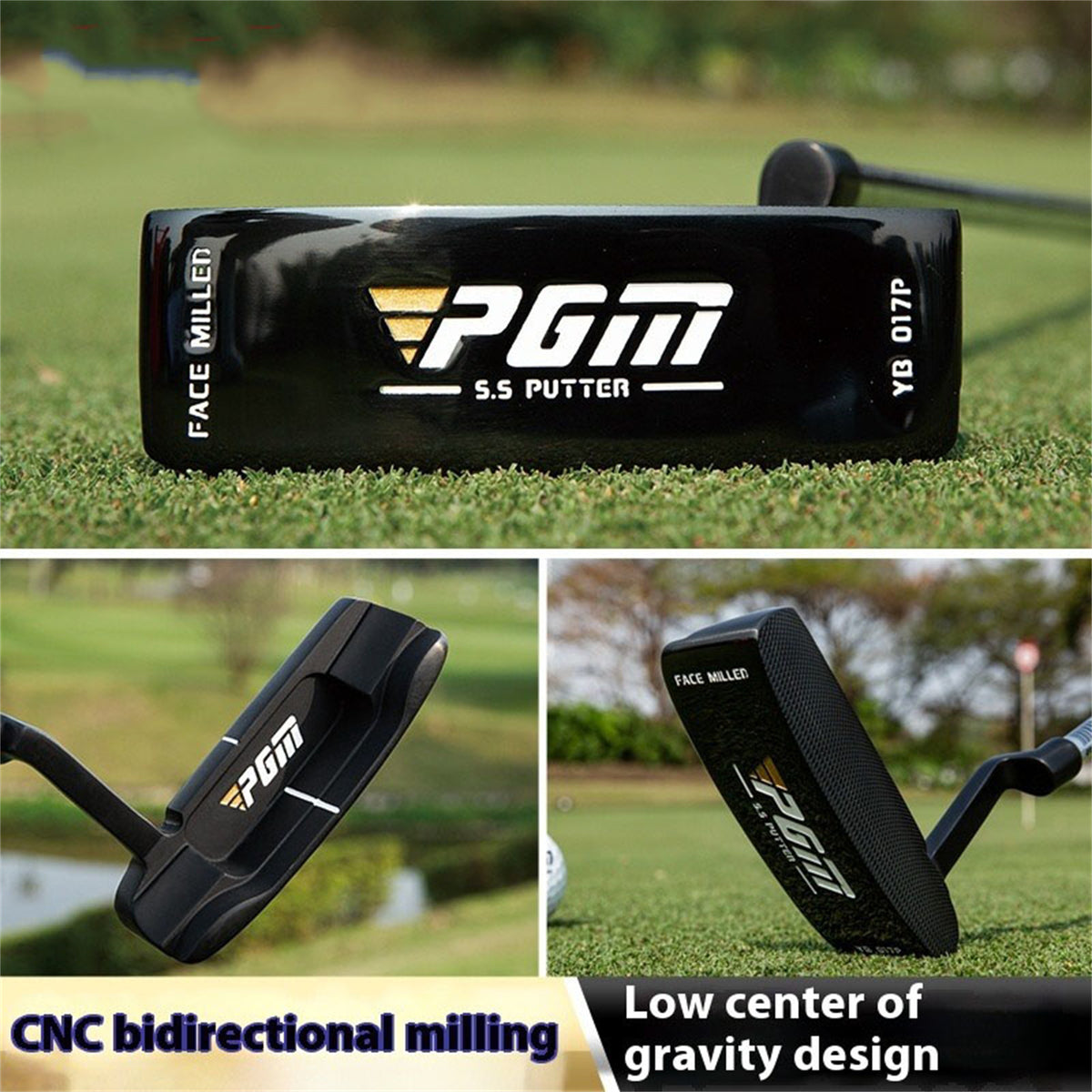 PGM Golf Club Putter Men Right Handed High Fault Tolerance Low Center of Gravity Golf Blade Putters with Headcover Golf Training