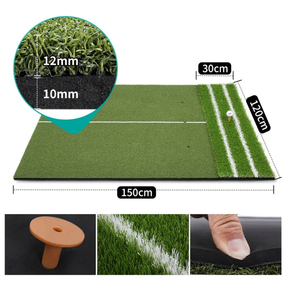 PGM Golf Strike Mats Auxiliary Line Guide Indoor Outdoor Swing Pad 1.2x1.5m