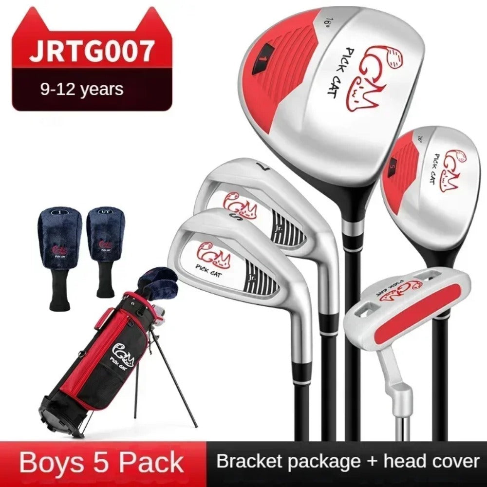PGM Children's Golf Clubs for Boys and Girls Complete Set of Beginner Sets of Practice Clubs for 3-12 Years Old