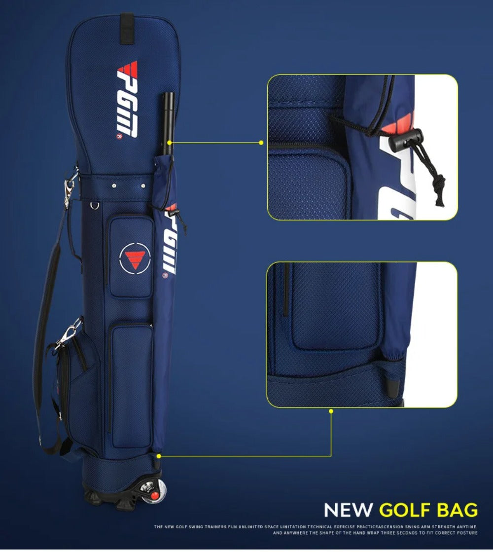 PGM Golf Bag with Wheels Ultra-light Sport Standard Golf Bags Large Capacity Golf Aviation Ball Storage Multifunctional
