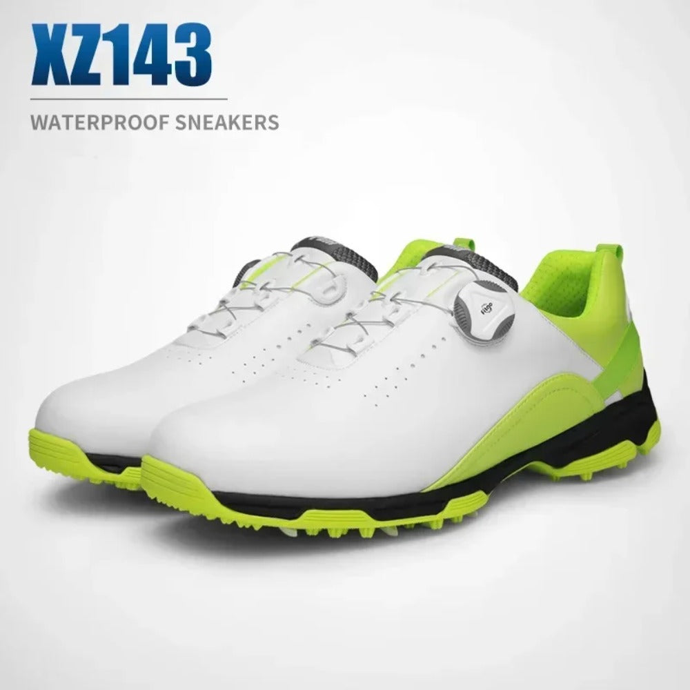 PGM Golf Shoes Men's Waterproof Breathable Golf Shoes Male Rotating Shoelaces Sports Sneakers Non-slip Trainers