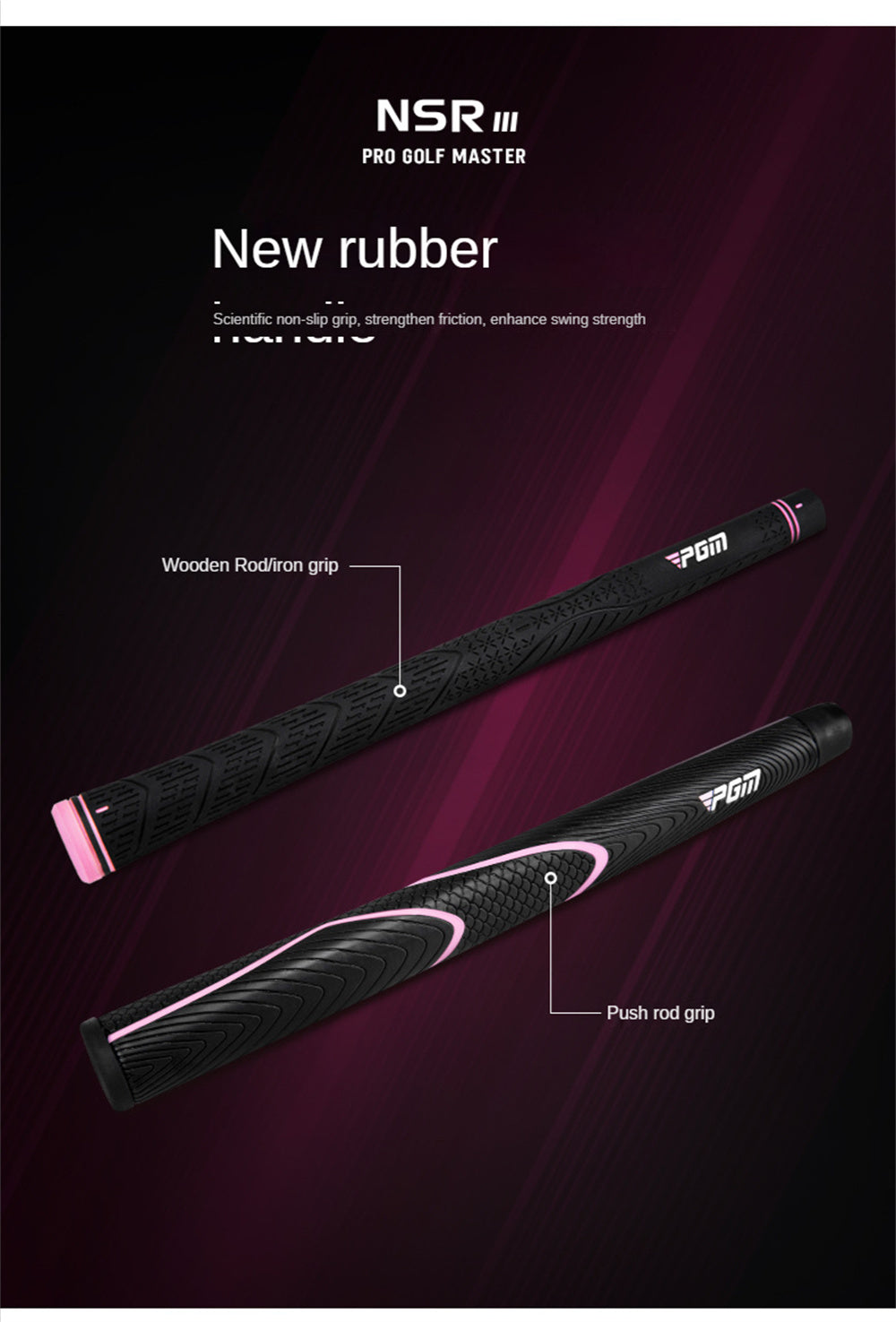 PGM Golf Club Putters Women Right Handed Steel Shaft Loft 3 Degree Mallet Putters with Golf Headcover