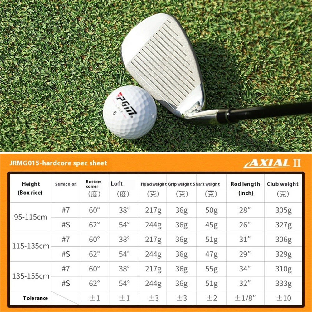 PGM Junior Golf Clubs #7 Iron/#S Sand Wedge Children Boys Girls Right Handed Practice Pole Graphite Shaft Golf Sports