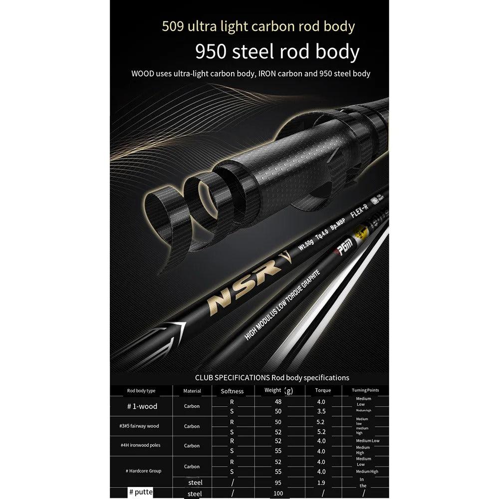 PGM New Golf Clubs Men Titanium Alloy Head Right Hand No.1/3/5/4H Hybrid Iron Wooden Club Pole High Rebound Low CG Golf Driver Clubs
