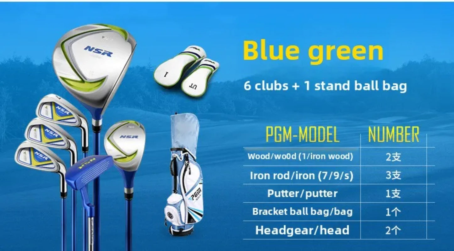 PGM Golf Clubs Left Hand and Right Handed Girls Boys Lightweight Irons Putter Swing 95-155cm Kids