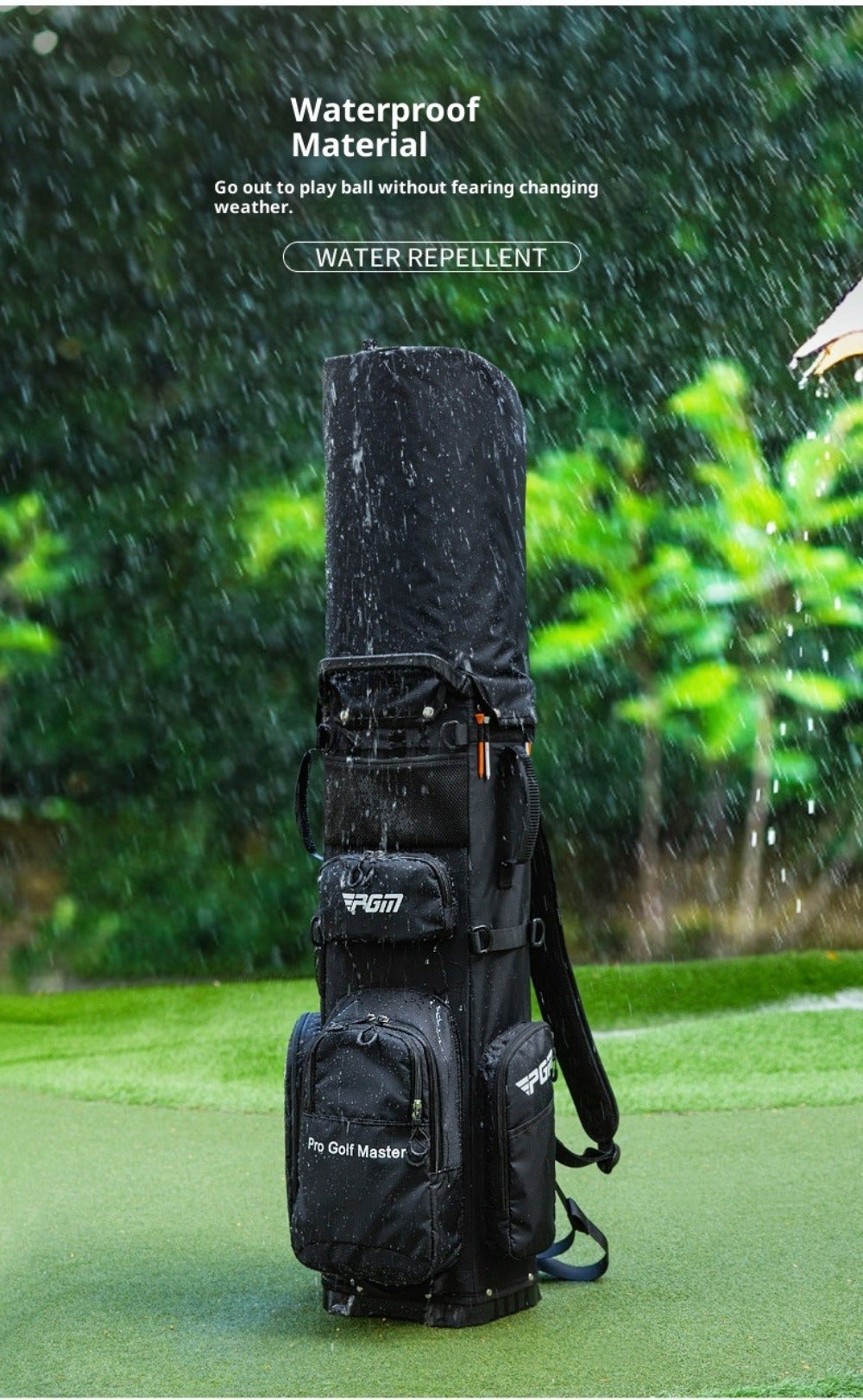 PGM Golf Bag, Backpack Style Golf Club Bag, Ultra Lightweight, Portable, Fixed, Plug-in, Waterproof Golf Bag
