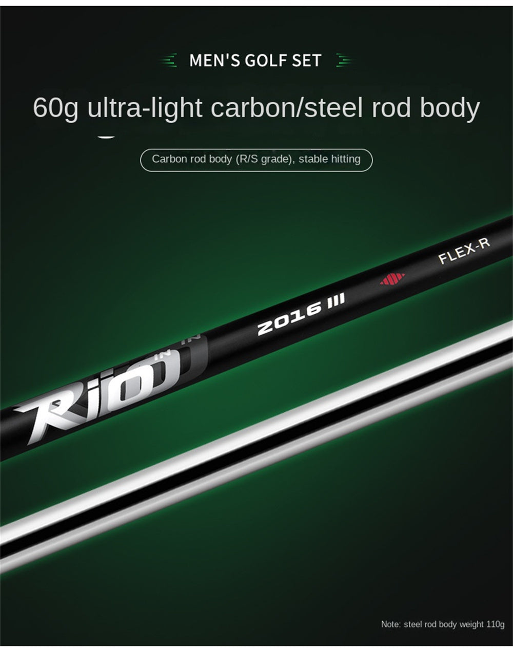 PGM Golf Men's Clubs RIO III #7 IRONS Pole Right Handed Professional Stainless Steel Golf Iron Club with R/S Graphite or Steel Shaft