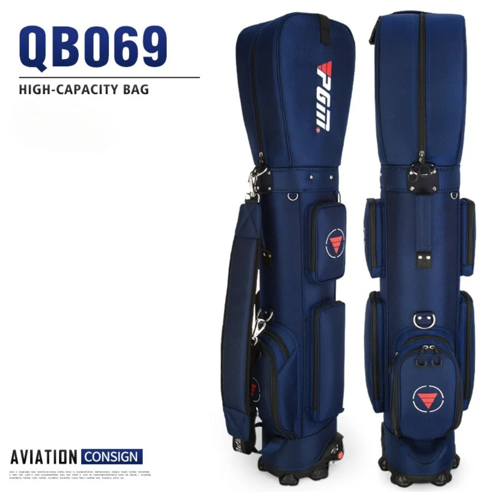 PGM Golf Bag with Wheels Ultra-light Sport Standard Golf Bags Large Capacity Golf Aviation Ball Storage Multifunctional