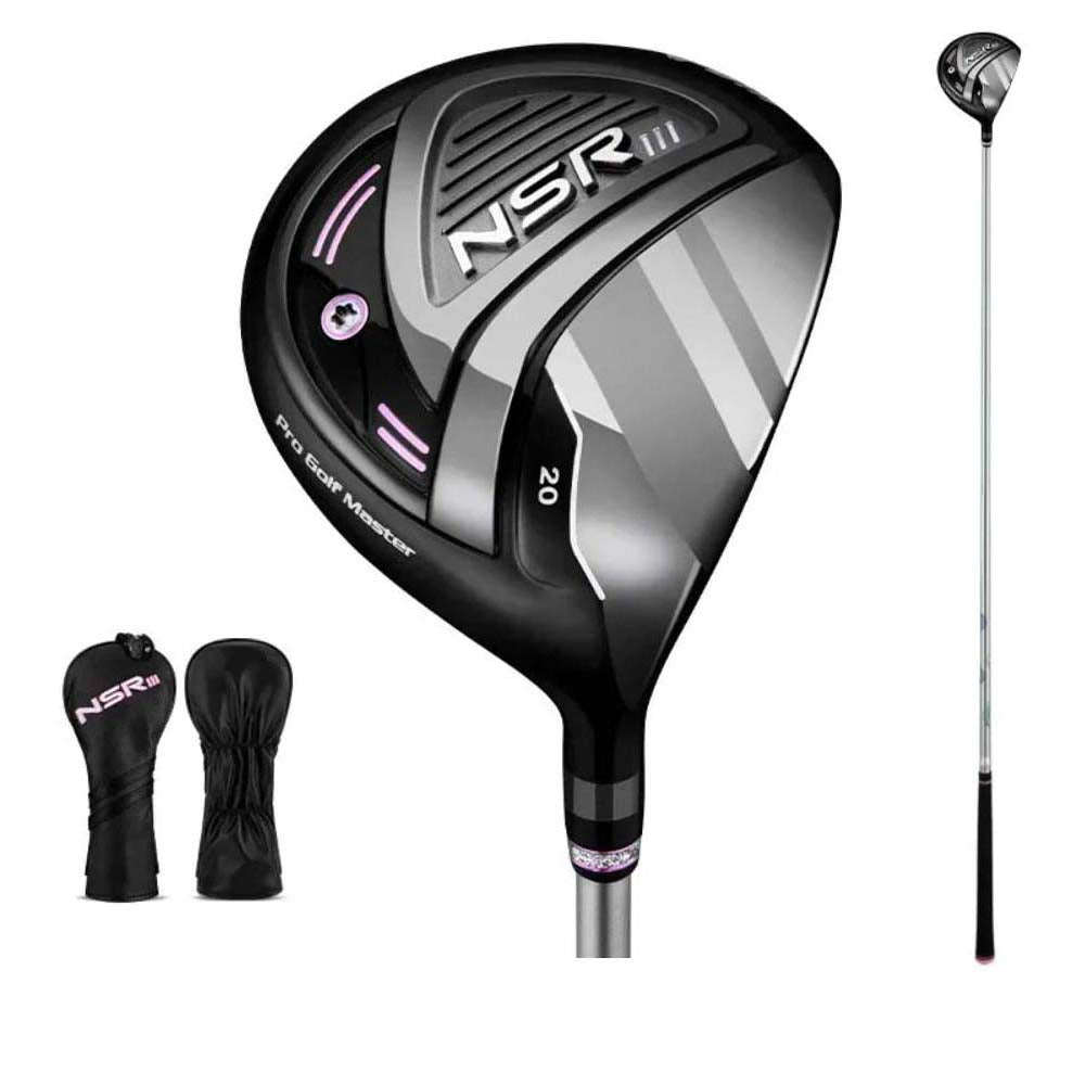 PGM NSR III Golf Clubs for Women Right Handed No.1/No.3/No.5 Hybrid Wooden Club Titanium Golf Driver Carbon Shaft High Rebound with Headcover