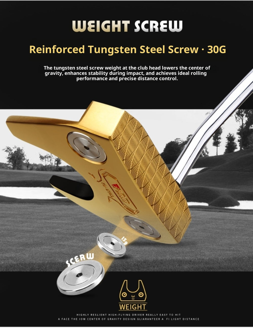 PGM Unisex Men Golf Putter Club Driving Irons Golf Clubs CNC Integration Stainless Steel Shaft Golfing Traning Equipment