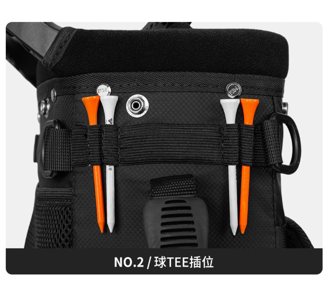 PGM Golf Bag, Backpack Style Golf Club Bag, Ultra Lightweight, Portable, Fixed, Plug-in, Waterproof Golf Bag
