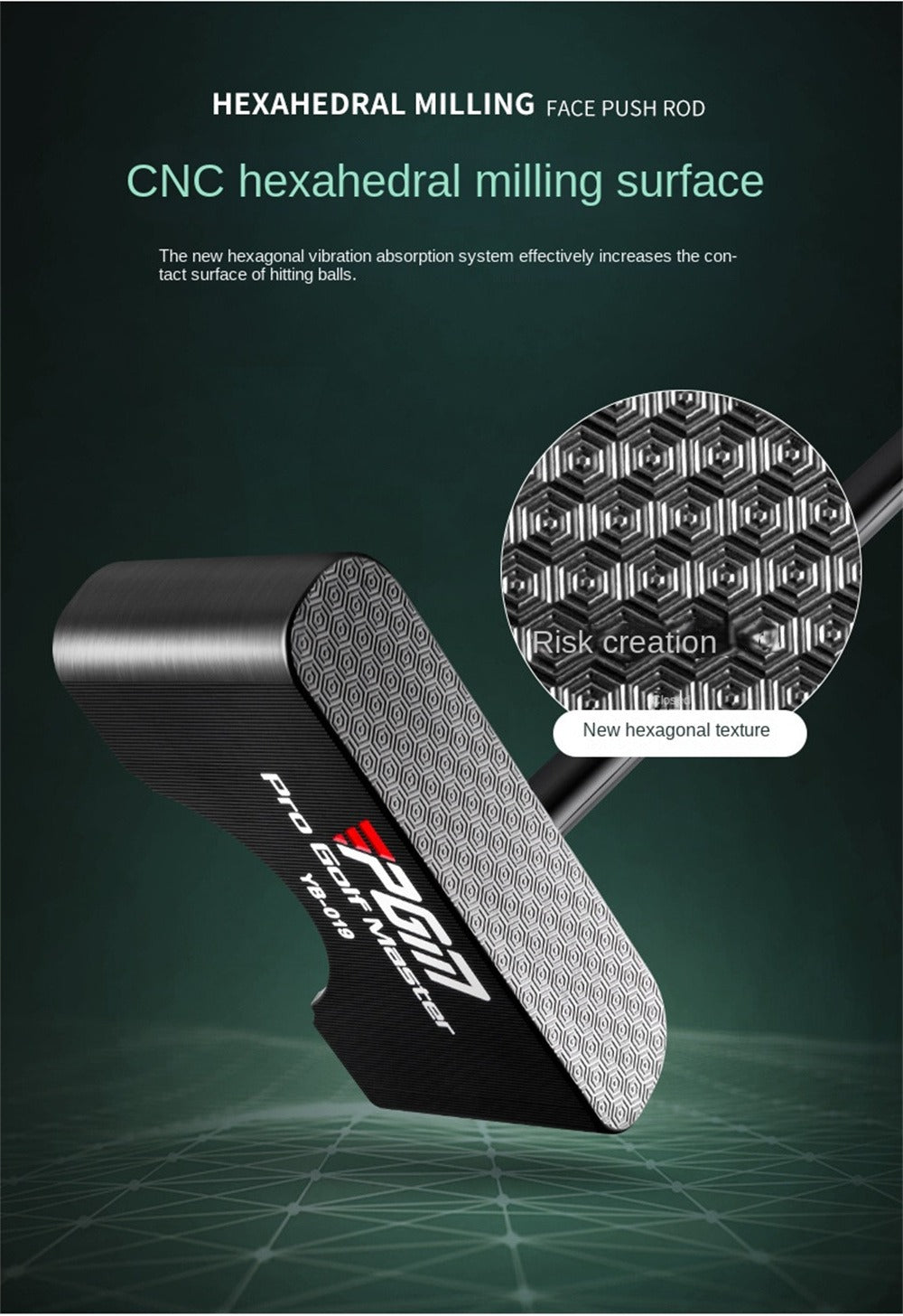 PGM Golf Putter Standing for Perfect Alignment - Legal for Tournament Play | Stand Up Mallet Golf Putters for Men Women | with Golf Headcover