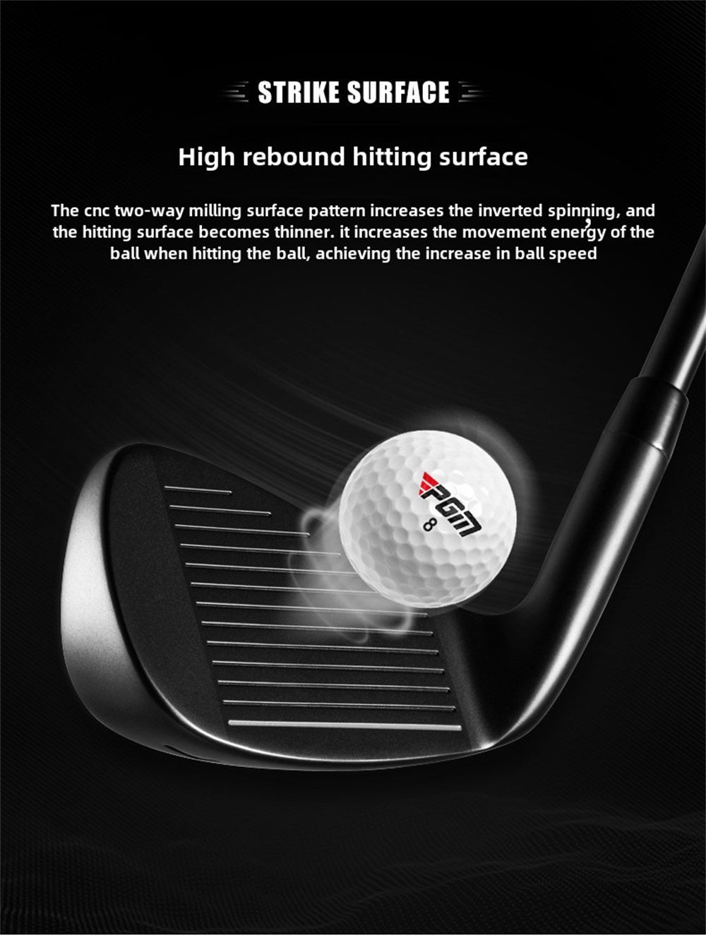 PGM Golf Irons #7 Stainless Steel Low Center of Gravity High Capacity Misalignment Right Handed Men Coach Teach Golf Clubs