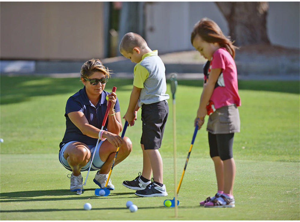 PGM Junior Golf Push Rod with Large Hitting Surface for 3-12 Kids Boys Girls Beginner Practice Golf Club Blade Putters
