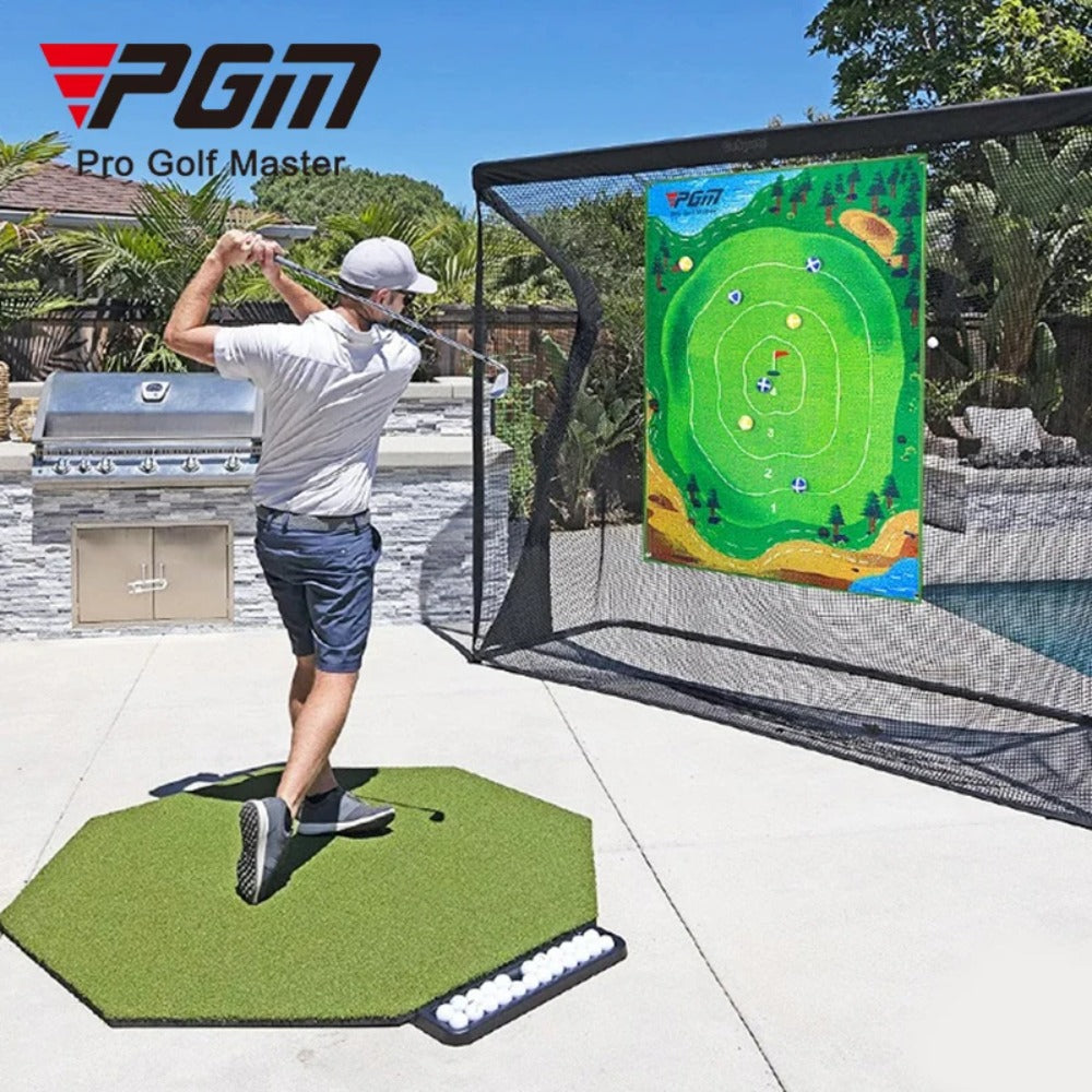 PGM Custom Portable Indoor Golf Swing Mat for Chipping Game & Practice Training Aids