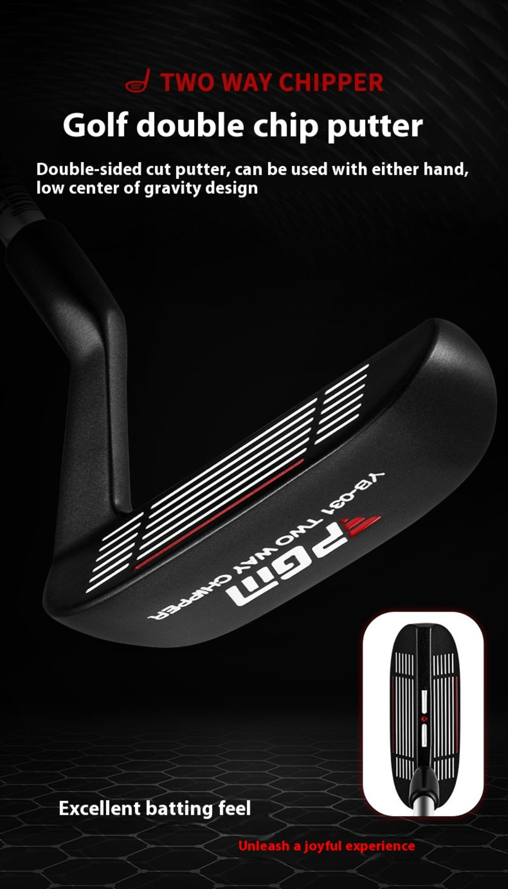 PGM Golf Putters Two Way Push-Cut Loft 36 Degree for Men & Women Ambidextrous Left and Right Handed Golf Wedge Chipper Club