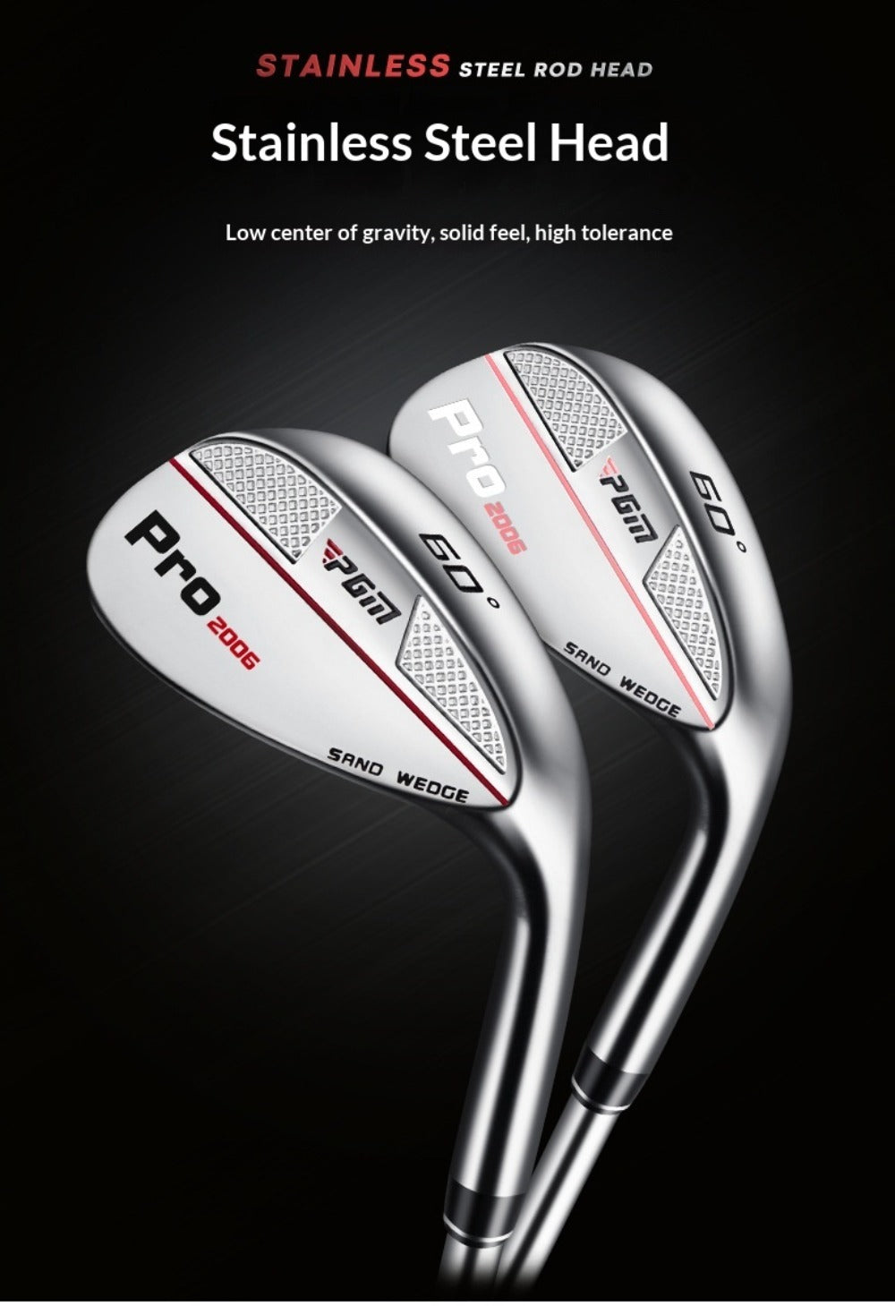 PGM Golf Sand Wedge 56/60 Degree Right Handed Lob Wedges for Beginner Men Women