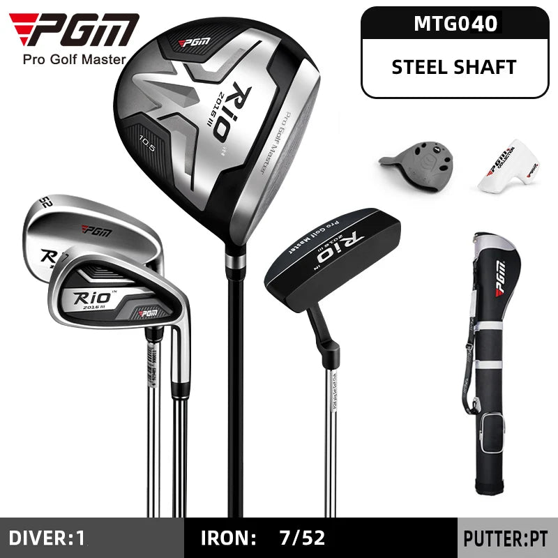 PGM Beginner Professional Golf Clubs Set Premium 460cc Black Golf Clubs