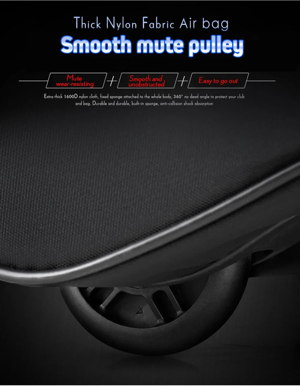 PGM Golf Aviation Bag Golf Bag with Silent Wheels Large Capacity Storage Foldable Airplane Travelling Golf Bags