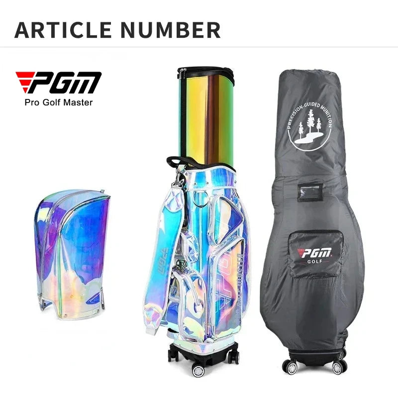 PGM Unisex Golf Travel Bag Colorful Waterproof Four-wheel Flat  Air Consignment Bags Golf Aviation Bag Large Capacity