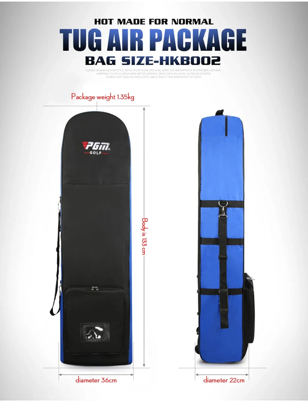 PGM Golf Aviation Bag Golf Bag with Silent Wheels Large Capacity Storage Foldable Airplane Travelling Golf Bags