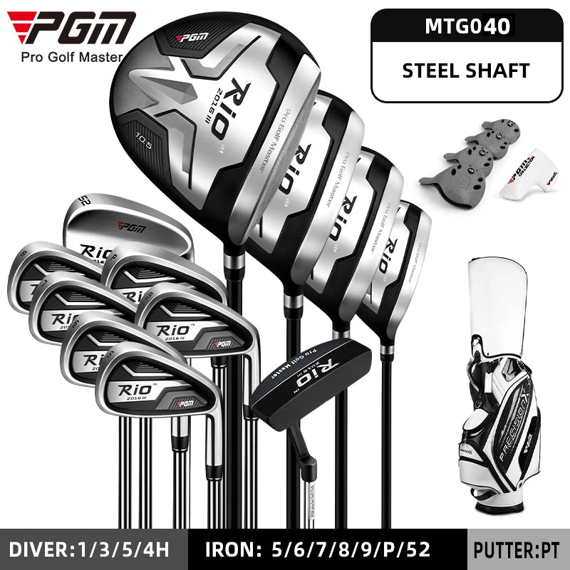 PGM Beginner Professional Golf Clubs Set Premium 460cc Black Golf Clubs