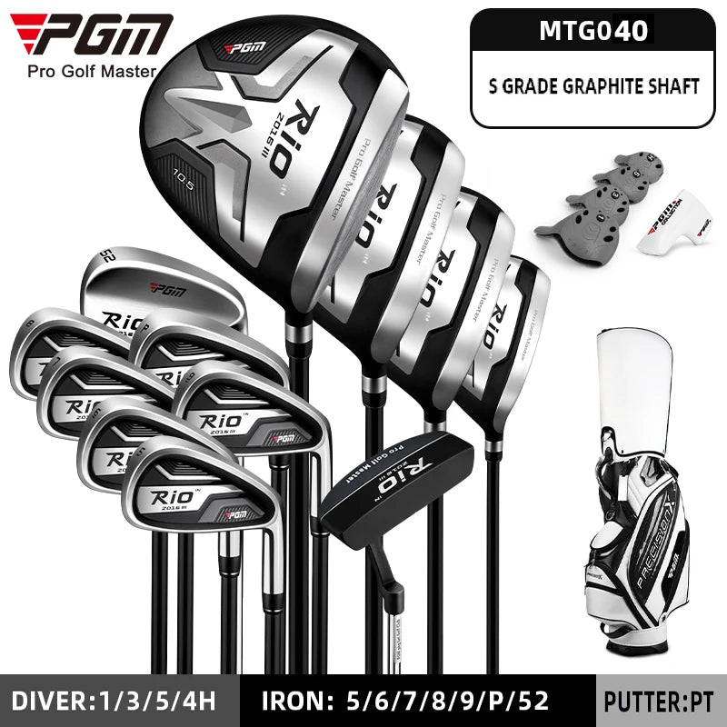 PGM Beginner Professional Golf Clubs Set Premium 460cc Black Golf Clubs