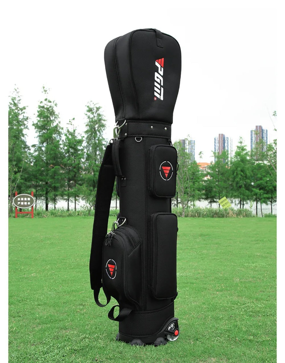 PGM Golf Bag with Wheels Ultra-light Sport Standard Golf Bags Large Capacity Golf Aviation Ball Storage Multifunctional